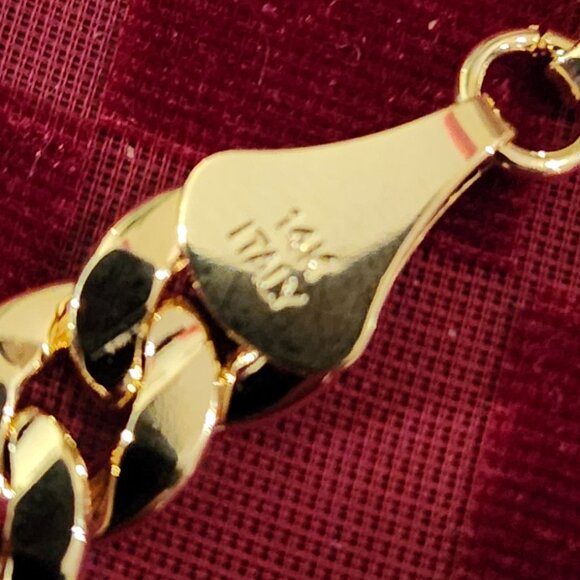 Solid Gold plated 14K Italy chain. - Picture 2 of 2